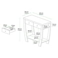 thumbnail image 3 of Bowery Hill Table Console 2 Tiroirs en Bois Fini Brun Foncé, 3 of 11