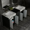 thumbnail image 5 of Lexora Home Zilara 60" Double Marble Top Bathroom Vanity with Mirror in Black, 5 of 12