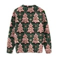 thumbnail image 3 of Women's Reindeer Snowflake Long Sleeve Christmas Pullover Cozy Winter Sweater, 3 of 9