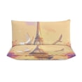 thumbnail image 3 of 3 Pcs Soft Bedding Set, Includes 1 Duvet Cover with Zipper And 2 Pillow,Shams Eiffel Tower Twin(86"x70"), 3 of 8