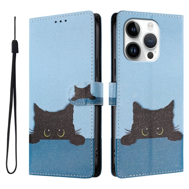 FOXDOCK Funda Tipo Cartera para iPhone 16 Pro Max con Soporte y Correa – Diseño de Patrones Lindos