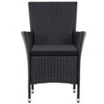 thumbnail image 4 of vidaXL 5 Piece Outdoor Dining Set Poly Rattan Black, 4 of 10
