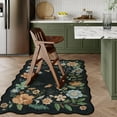 thumbnail image 2 of Moynesa 3'x5' Floral Bedroom Rugs Rugs, Area Rugs 3x5ft Rug for Entryway Ultra-Thin Soft Rug, Non-Slip Washable Rugs Stain Resistant Boho Rug Low-Pile Throw Rug for ‎Living Room Office,Black, 2 of 7