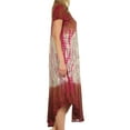 thumbnail image 4 of Sakkas Mika Ombre Floral Caftan Dress - Brown / Cream - One Size, 4 of 5