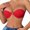 Red, variant on EliteGoogv Front Closure Bras For Women Lace Bras For Women Padded Semi Cup Push Up Wireless Womens Bras Everyday Bras For Women Red 34