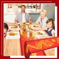 thumbnail image 2 of TIELUTT Chinese Printed Table Runner Table Decorations Asian Table Runner Chinese Christmas Table 120 Inches Hot Sequin Table Hot Party Decorations Text Overlays Table Turner for Dining Table, 2 of 8