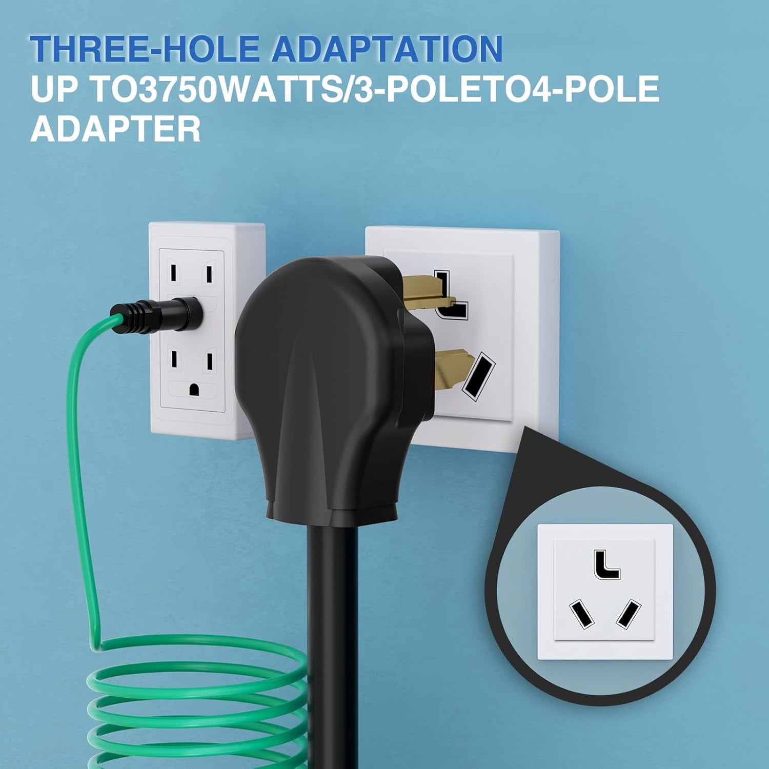 Nilight EV Dryer Adapter Cord 30 Amp to 30Amp 3 Prong 125V 3750 Watt Pure Copper Dryers Old Outlet New Plug Conversion Heavy Duty 10 Gauge Wires 10-30P to 14-30R 30M/30F