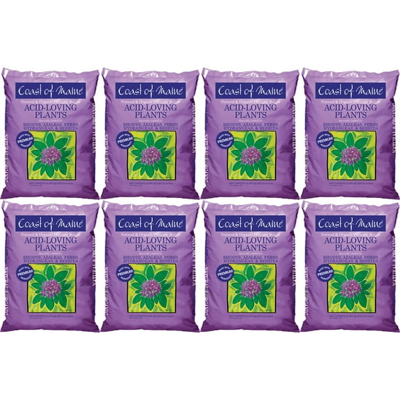 Coast of Maine Organic Potting Soil for Acid Loving Plants, 20 Quart Bag (8 Pack)