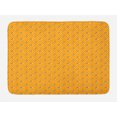 thumbnail image 1 of Animal Art Bath Mat, Repetitive Pattern of Ornamental Bees on Honey Combs Natural Nutrition, Plush Bathroom Decor Mat with Non Slip Backing, 29.5" X 17.5", Mustard and Orange, by Ambesonne, 1 of 2