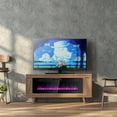 thumbnail image 2 of 60" Electric Fireplace Insert, 750W/1500W LED Fireplace w/Remote Control, 8H Timer & 12 Flame Colors, Wall Mounted Fireplace, Fireplace Heater, Recessed Electric Fireplace for Home RV, 2 of 10