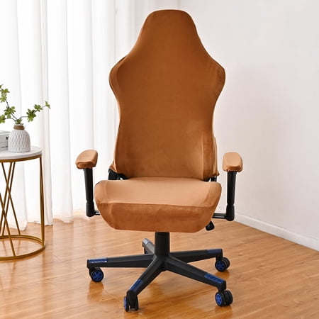 Gaming Covers with Arm Rest Covers Polyester Seat and Back Cover Stretchable Removable Slipcover for Gaming Yellow