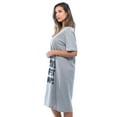 thumbnail image 2 of Just Love Short Sleeve Nightgown Oversized Screen Print Sleep Dress for Women (Grey - Jesus Coffee Naps, Small), 2 of 3