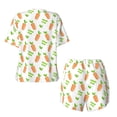 thumbnail image 5 of Picia Vegan Fruit Carrot Pajamas Sets for Women Soft Short-Sleeved Pjs with Lounge Shorts Two Piece Sleepwear-X-Large, 5 of 9