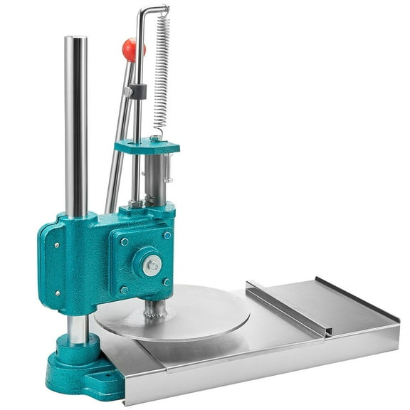 STAWAY Pizza Dough Press Machine - 9.5 Inch Stainless Steel Pizza Presser for Home & Commercial Use - Adjustable Height for Pies, Pita Bread & Flatbreads - Durable & Easy to Operate
