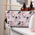 thumbnail image 5 of Picia Cat Printed Leather Travel Toiletry Bag,Cosmetic Organizer, Makeup Travel Bag, Durable Travel Pouch, Compact Toiletry Bag, Travel Accessories, 5 of 6
