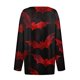 thumbnail image 5 of Camisa Henley de manga larga con estampado de murciélago de Halloween para mujer: blusa informal con cuello en V y botones, 5 of 5