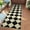 3, variant on Checkerboard Pattern Runner Rug Classic Minimalist Geometric Hallway Carpet Non-slip Soft Floor Mat for Entryway Living Room
