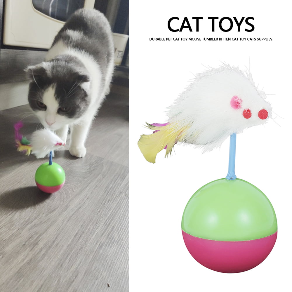 Pet Cat Tumbler False Mouse Cat Toys Interactive Cat Ball Toy Cat Teaser Toy 