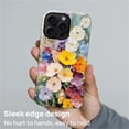 thumbnail image 4 of Magnetic Case for iPhone 15 Pro, Compatible with MagSafe Hybrid Heavy Duty 2 in 1 Full Body Rugged Shockproof Protection Glossy Case Oil Painting Flowers Garden, 4 of 7
