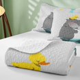 thumbnail image 4 of Erosebridal Hippo Twin Quilt Set for Boys Girls, Bath Time Twin Coverlet Set, 2-Piece 1 Bedspread and 1 Pillowcase, 4 of 7