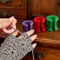thumbnail image 4 of Hioecau Finger Crochet Guide 3D Printed Yarn Guide Finger Holder Plastic Thread Guide Crochet Helper for Crocheters Knitters, 4 of 8