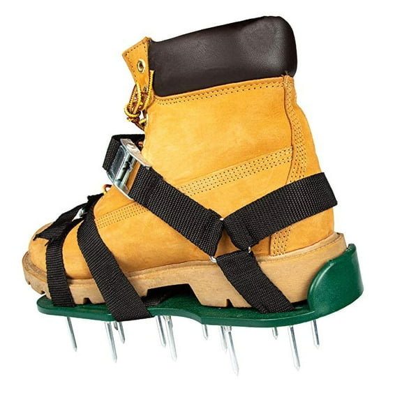 GoXteam Lawn Aerator Shoes - for Aerating Lawn Soil - 3 Adjustable Straps and Heavy Duty Metal Buckles - One Size Fits All - Aerator Lawn Tool for Gardening, Lawn Care | Aeration Shoes for Lawn