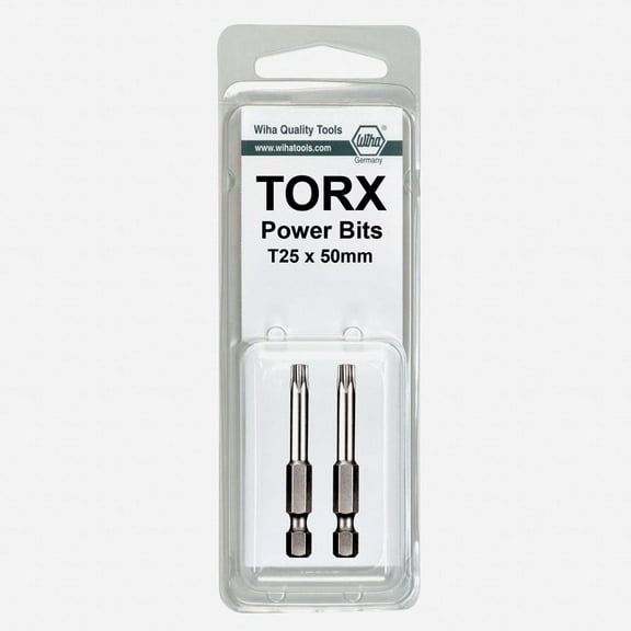 Wiha 74504 T9 x 50mm Torx Power Bit (2 Pack)
