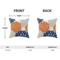 thumbnail image 4 of Navy Blue Burnt Orange Pillow Covers 16x16 Inch Set of 2,Fall Colored Dahlia Flower Throw Pillows Case,Autumn Decorative Linen Square Cushion Covers Farmhouse Outdoor Decor for Home Couch Sofa Bed, 4 of 6