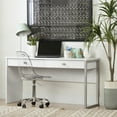 thumbnail image 4 of South Shore Interface White 2-Drawer Desk & 1 Flam White and Gold Chair Set, 4 of 8