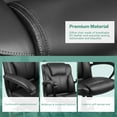 thumbnail image 5 of Lacoo Faux Leather Mid-Back Executive Office Desk Chair with Lumbar Support, Black, 5 of 7