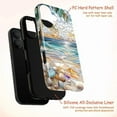 thumbnail image 5 of Stained Glass Beach Sunset Phone Case | Seashell & Ocean Art – Dual Layer for iPhone 16/15/14/13/12/11 Pro Max, 5 of 6