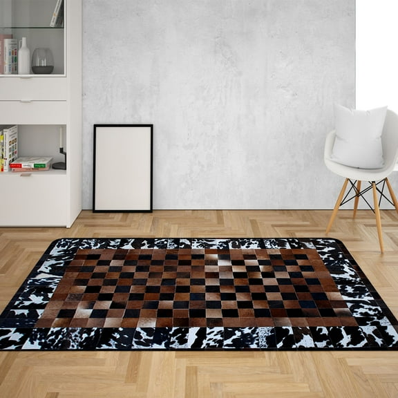 Calestial Handmade Natural Cowhide Rug Genuine Cow Skin Home DÃ©cor Area Rug -KPR 12