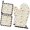 Tulip Poppy Bee, variant on Tulip Poppy Bee Oven Mitts Set, Set Of 4 with 2 Oven Mitts & 2 Pot Holders, Stain Resistant and Easy To Clean, with Hanging Loops for Cooking Baking and Grilling