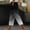 Black women plus size capri pants a1, variant on Cagogo Women Plus Size Capri Pants Elastic Waist Flowy Casual Solid Boho Beach Vacation Lounge Pant Loose Summer Cropped Trousers, Blue L
