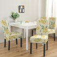 thumbnail image 2 of Dining Room Chair Covers Set of 4 with Lemons Floral Pattern Bright Yellow Washable Stretch Slipcovers Removable Protector for Kitchen Home Party, 2 of 7