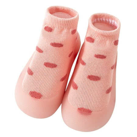 

QIANGONG Toddler Shoes Toddler Shoes Boys And Girls Socks Shoes Flat Bottom Non Breathable And Comfortable (Color: Pink Size: 23 )