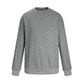 thumbnail image 3 of pstuiky camisa de manga larga para hombre, Suéter de cuello redondo para hombre, suéter de cuadros, base de manga larga, cuello redondo, top/camiseta camisetas de hombre m, 3 of 5