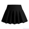 thumbnail image 2 of Fozruso Girls Tennis Uniform Skirt High Waist A Line Flared Pleated Athletic Skorts Summer Casual Stretch School Skirts (Black), 2 of 7