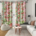 thumbnail image 3 of Lfeey Pink Blackout Curtains for Kids Bedroom, Grommet Curtains, Strawberry Print, 42x63 inch, 2 Panels, 3 of 6