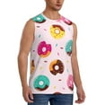 thumbnail image 2 of Daiia Donut Printed Men's Tank Tops,Casual Soft Sleeveless Gym Muscle Shirts Bodybuilding Tee-Large, 2 of 8