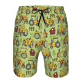 thumbnail image 3 of Balery Cute Tractor Traje de Baño Estilo Hawaiano para Hombre, Shorts de Secado Rápido con Bolsillos-Medium, 3 of 6