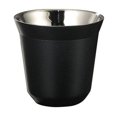 thumbnail image 1 of Taza aislante doble de acero inoxidable Yuxing para espresso 80 ml paquete de 2 negra, 1 of 5