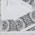 thumbnail image 4 of Blue Nile Mills Medallion Turkish Cotton 12 Piece Towel Set, White/ Stone, 4 of 6