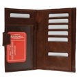 thumbnail image 2 of Genuine Leather Ladies Checkbook Wallet & Credit Card Holder with ID Window 1575 CF, 2 of 5