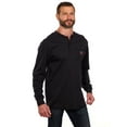thumbnail image 6 of Bass Creek Outfitters Men's Flame Resistant Long Sleeve Henley Knit Top, Sizes M-2XL, 6 of 13