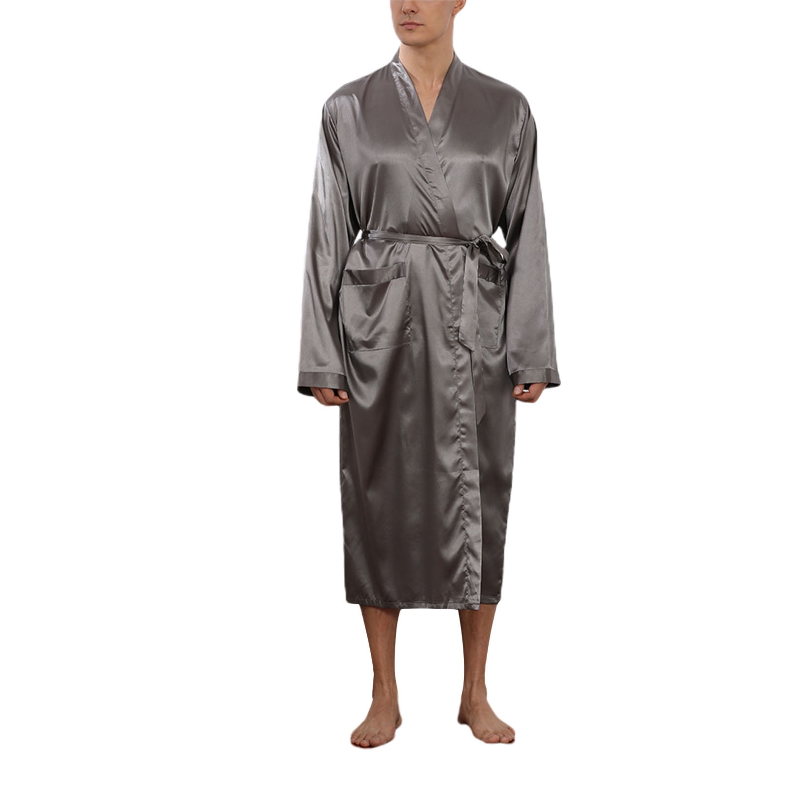 Men Kimono Nightwear Satin Robe Pyjamas Room Home Clothes Bathrobe Long Sleeve Satin Soft Silky Sleepwear Men Kimono Nightwear Satin Robe Pyjamas Room Home Clothes Bathrobe Long Sleeve Satin Soft Silky Sleepwear