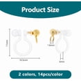 thumbnail image 2 of 28Pcs 2 Colors Plastic & Stainless Steel Clip-On Earring Findings, 2 of 6