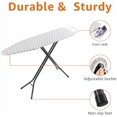 thumbnail image 4 of Basics Height Adjustable Full-Size Foldable Ironing Board, 4-Leg Fold-Up, Chevron Removable Cover, 60" x 14" x 38", 4 of 7
