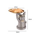 thumbnail image 3 of Bulldog caja de almacenamiento decoración con palé escultura de mesa de resina para el hogar (gris) Likrtyny Libre de BPA, 3 of 8