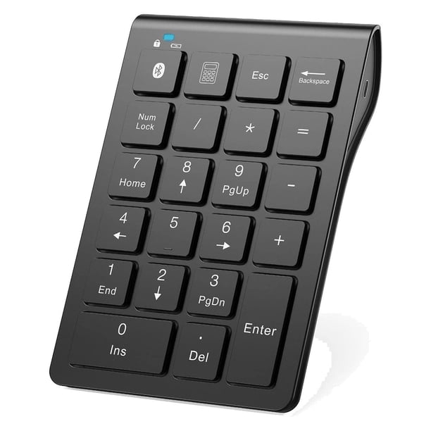 Teclado NuméRico InaláMbrico Bluetooth, Teclado NuméRico Delgado PortáTil de 22 Teclas para Computadora PortáTil, PC, Computadora de Escritorio, Notebook